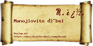 Manojlovits Ábel névjegykártya